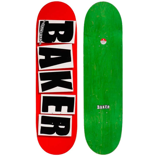 Baker Skateboard Brand Logo Black/Red Skateboard Deck 8.125"