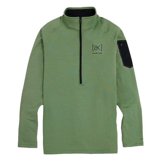 Burton Men's [ak] Helium Power Grid™ Half-Zip Fleece - Hedge Green