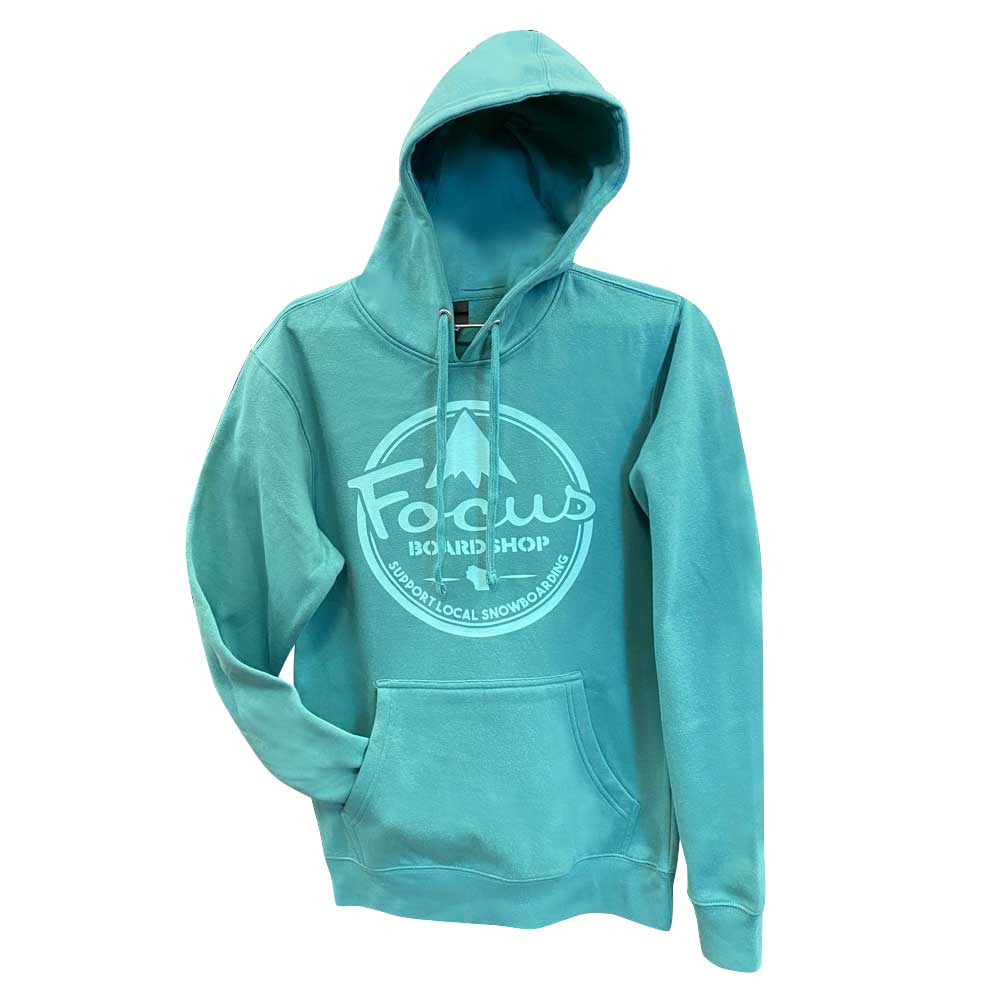 Focus Boardshop Unisex Mountain Logo Hoodie - Slate Blue