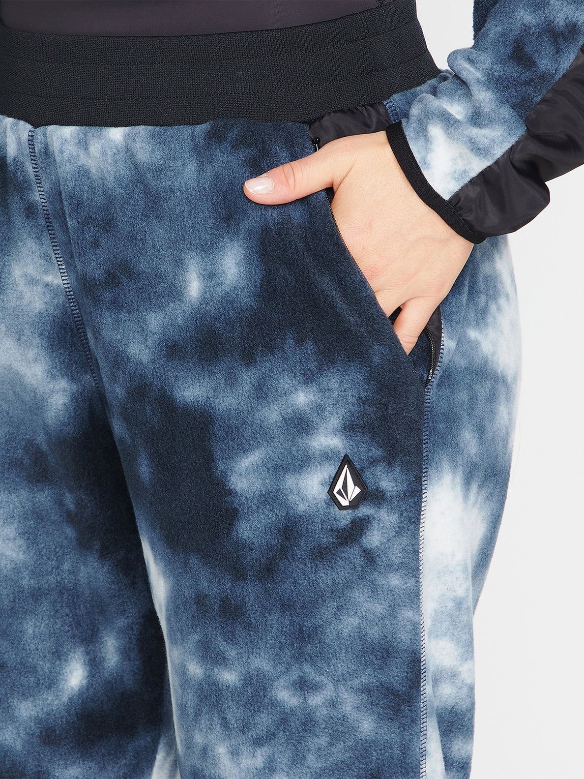 Volcom Women's Polar Fleece Pants - Storm Tie-Dye