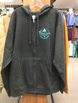 Focus Mtn Logo Zip Hoody Charcoal