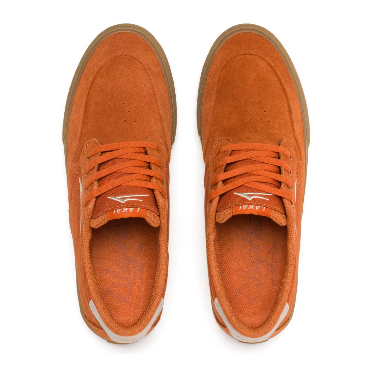 Lakai Riley 3 Skate Shoes - Burnt Orange Suede