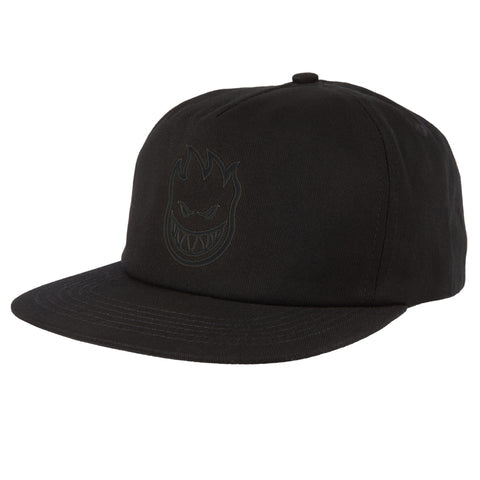 Spitfire Bighead Structured 5 Panel Hat - Black/Black