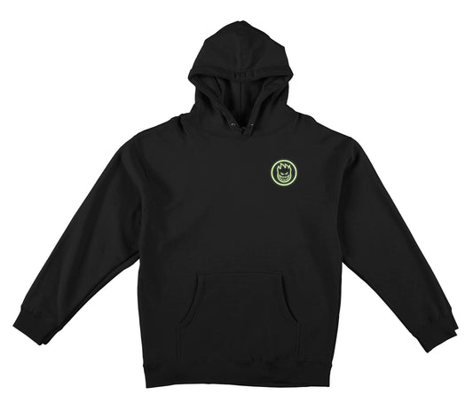 Spitfire Classic Swirl Glow Hoodie - Black