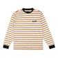 Welcome Palmer Stripe Yarn-Dyed Longsleeve Knit T-Shirt - Bone