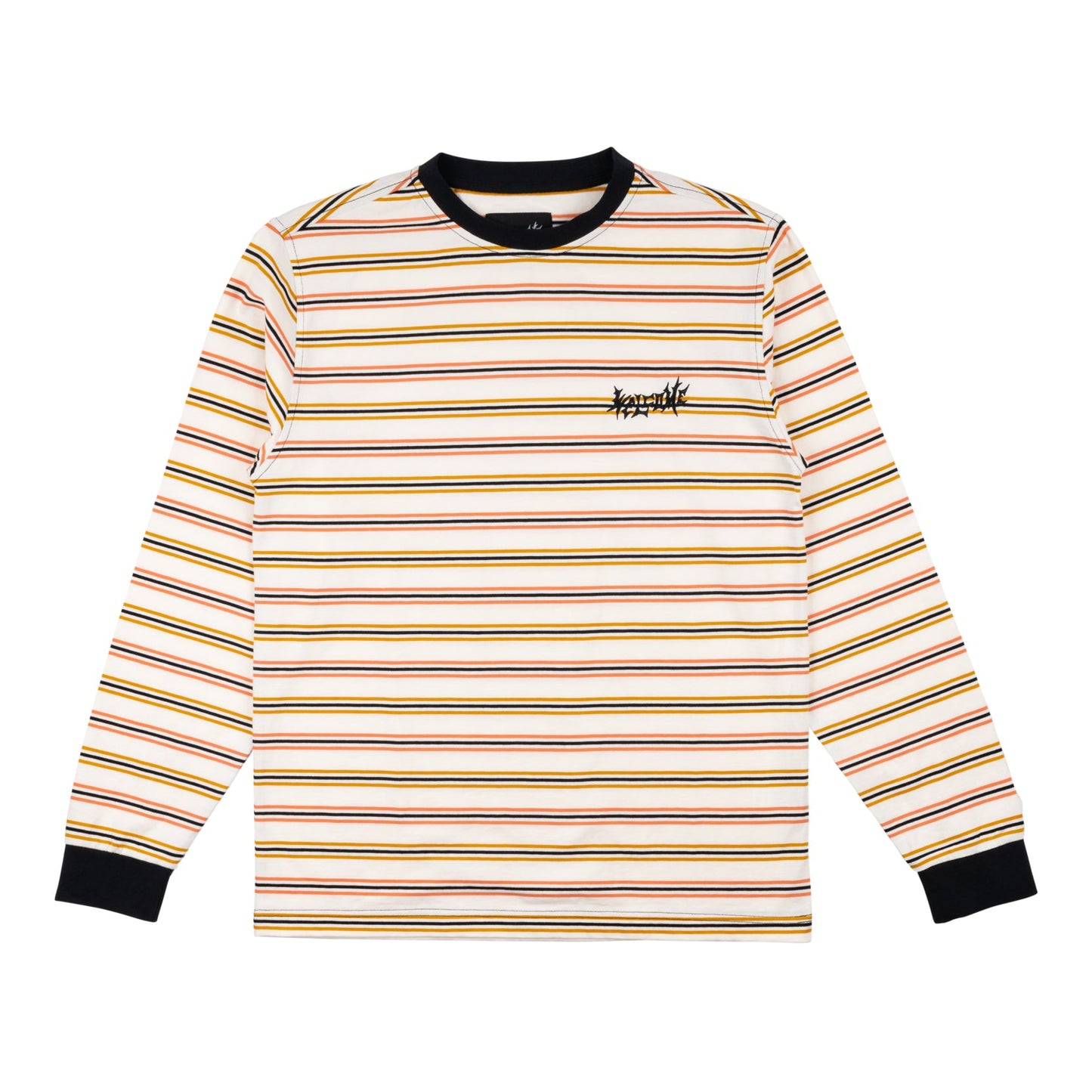 Welcome Palmer Stripe Yarn-Dyed Longsleeve Knit T-Shirt - Bone
