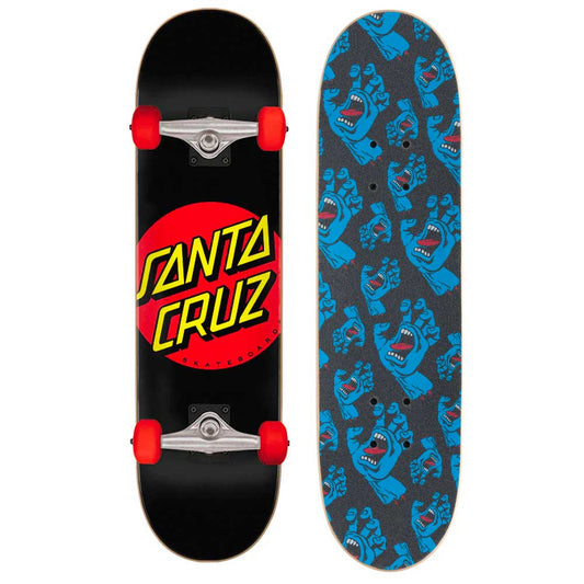 Santa Cruz Classic Dot Super Micro Skateboard Complete - 7.25 Black