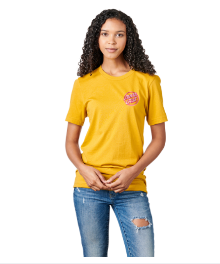 Santa Cruz Women's Gleam Dot Boyfriend T-Shirt - Mustard