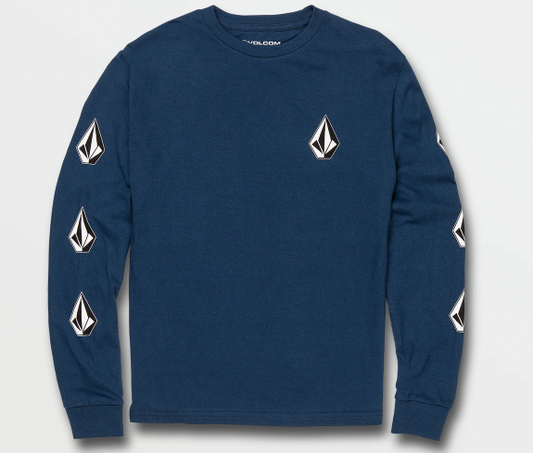 Volcom Deadly Stones Youth Long Sleeve T-Shirt - Navy