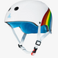 Triple 8 Certified Sweatsaver Skateboard Helmet - White Rainbow Sparkle