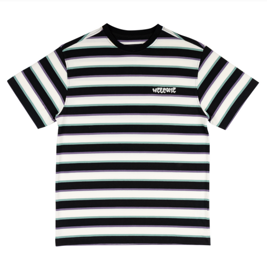 Welcome Cooper Stripe Knit T-Shirt - Bone