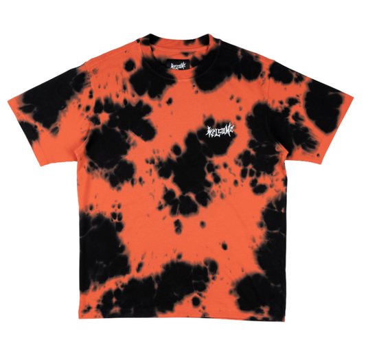Welcome Inkblot Tie Dyed T-Shirt - Pumpkin