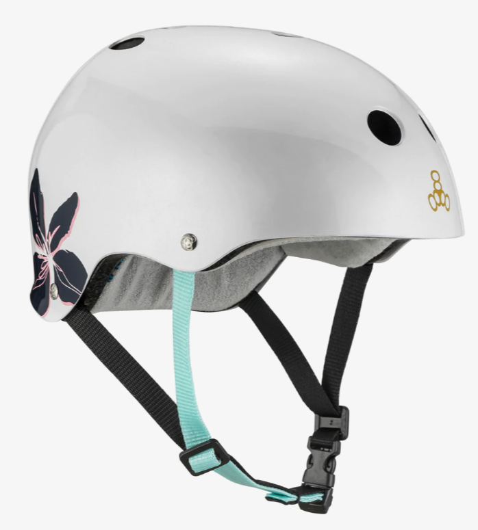 Triple 8 Certified Sweatsaver Skateboard Helmet - Floral