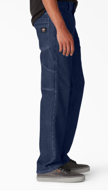 Double Knee Carpenter Jeans , Stonewashed Indigo Blue