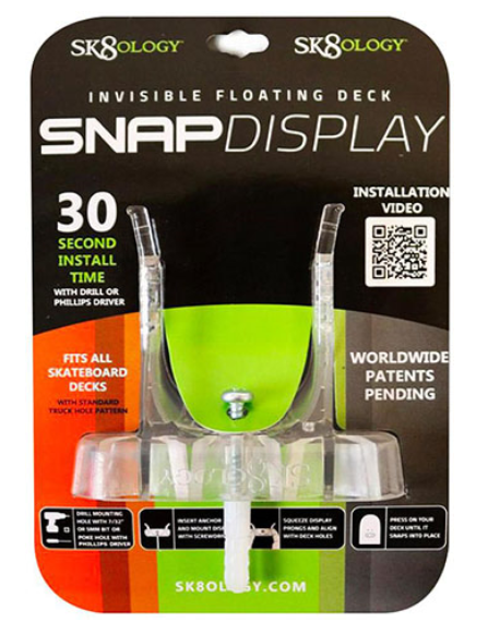 Sk8ology Invisible Floating Deck Snap Display