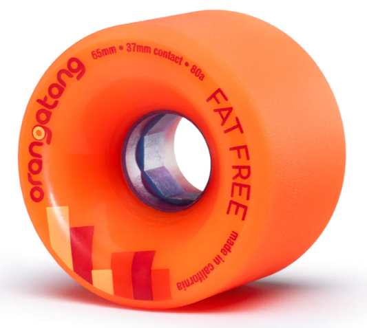 Orangatang Fat Free Orange 65mm, 80a Longboard Wheels
