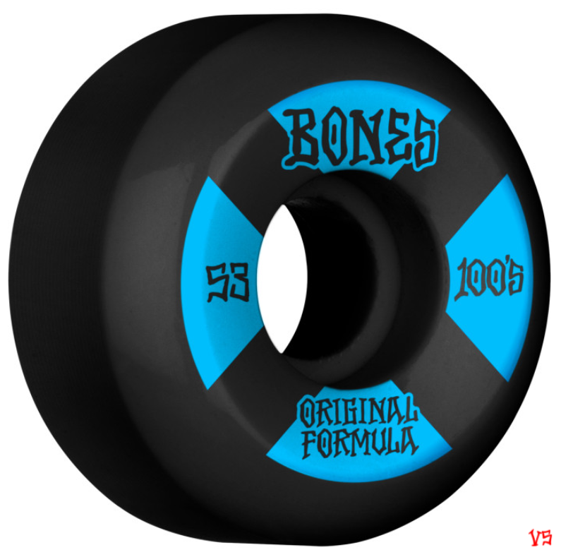 Bones 100a OG Formula Skateboard Wheels Black #4 53mm V5