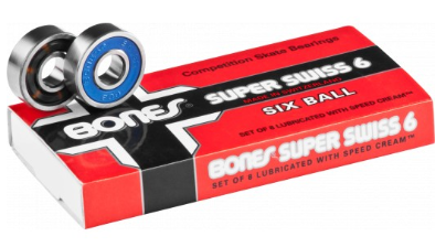 Bones Super Swiss Skateboard 6 Ball Bearings