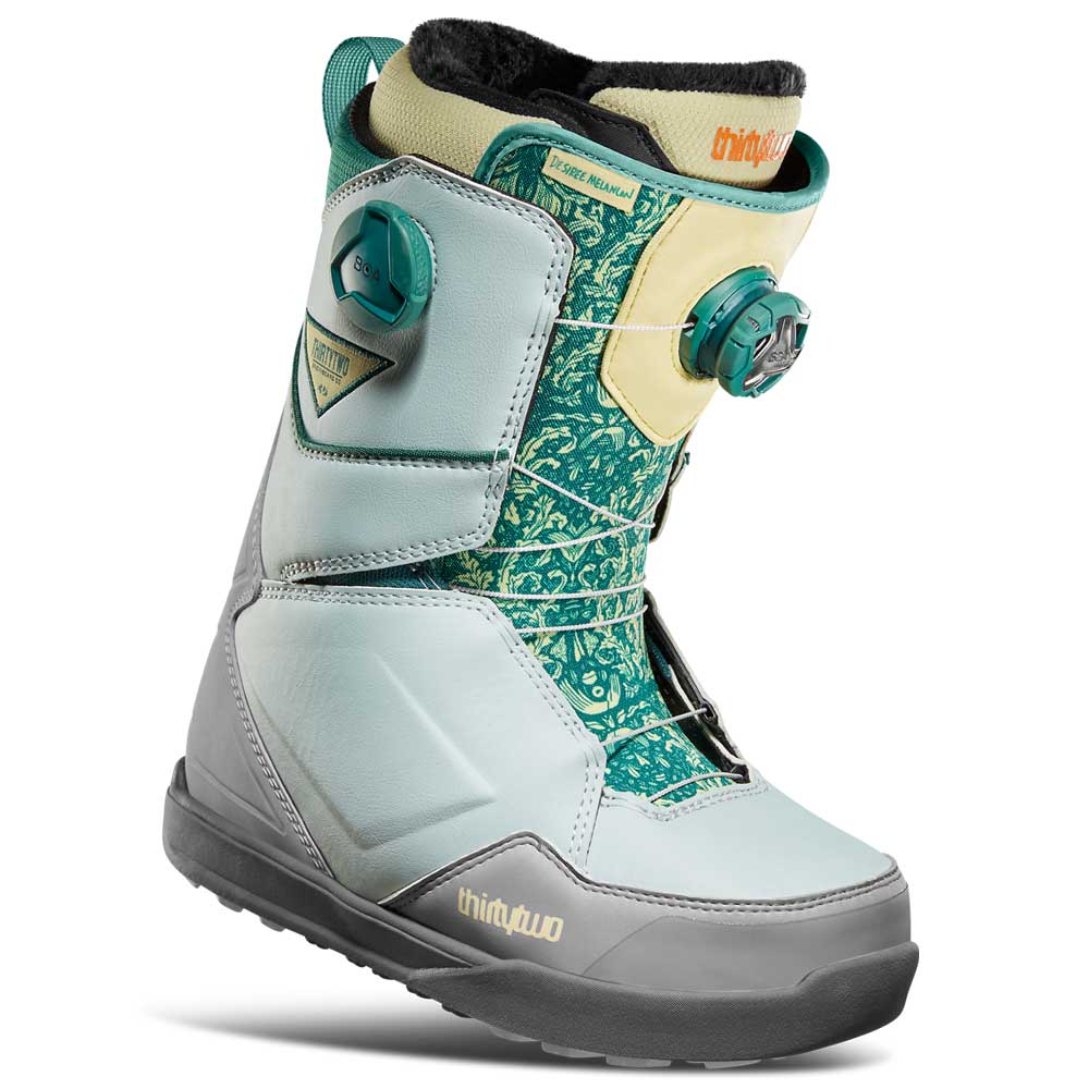ThirtyTwo Women's Lashed Double BOA Melancon Snowboard Boots - 2023 Grey/Green