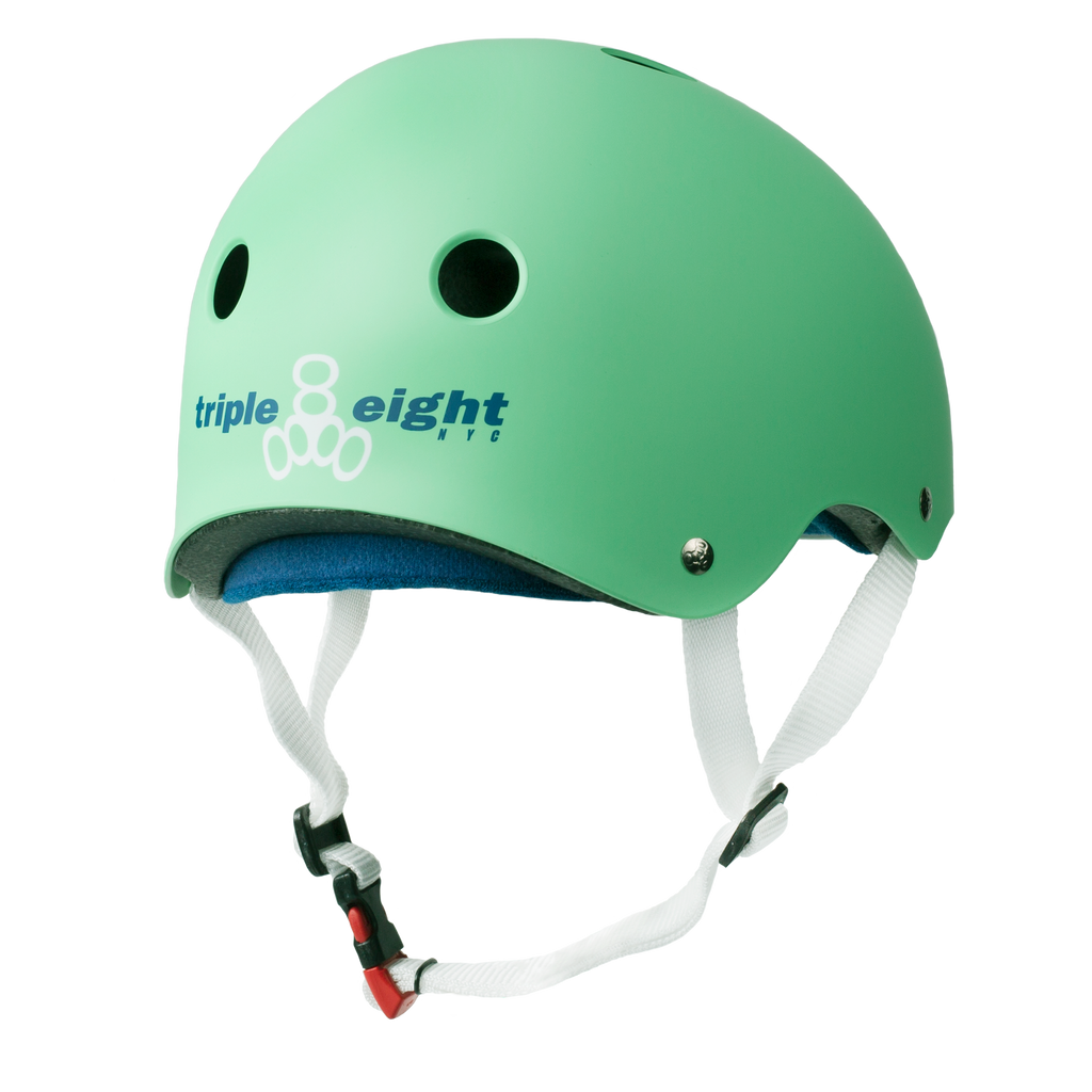 Triple 8 Certified Sweatsaver Skateboard Helmet - Mint Matte