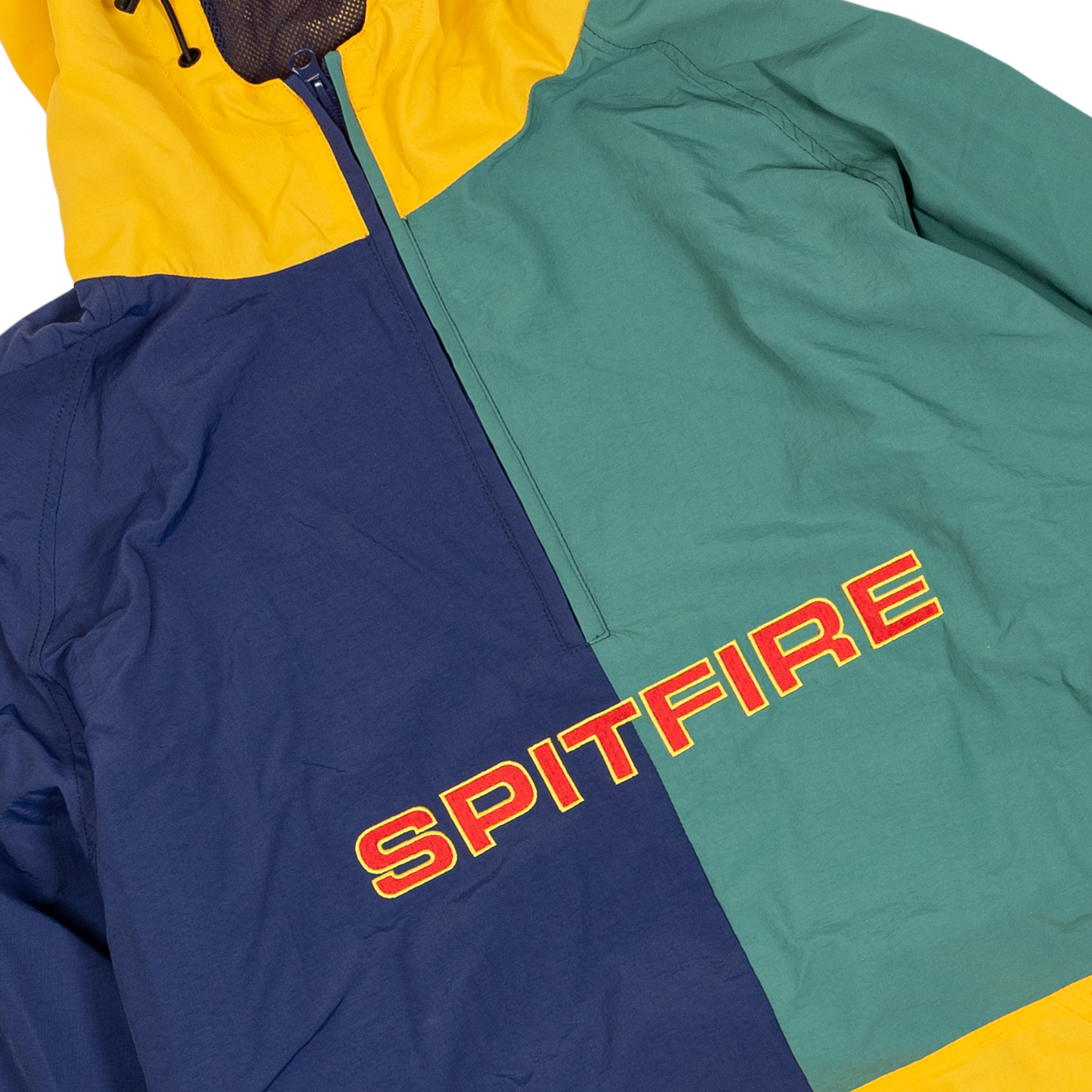 Spitfire Limited Classic 87 Quarter Zip Pullover Jacket - Green/Navy