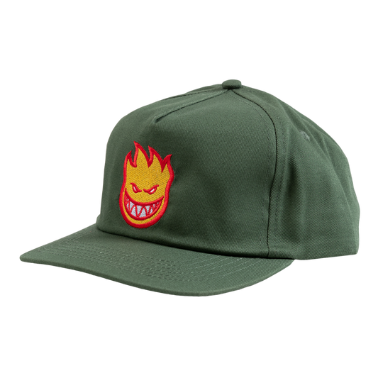 Spitfire Bighead Snapback Hat - Dark Green/Red/Gold