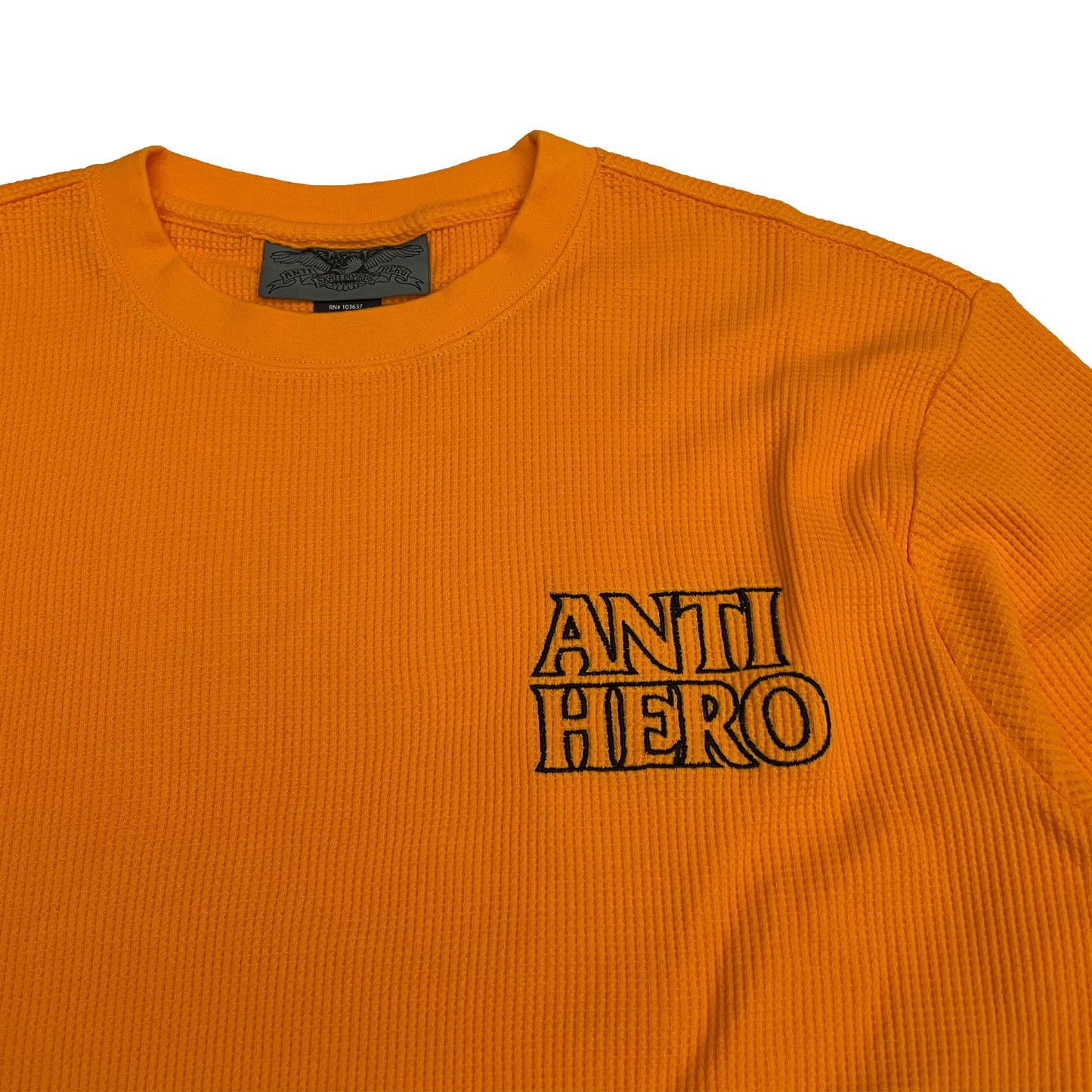 Anti Hero Men's Lil Blackhero Outline Crewneck Longsleeve - Orange