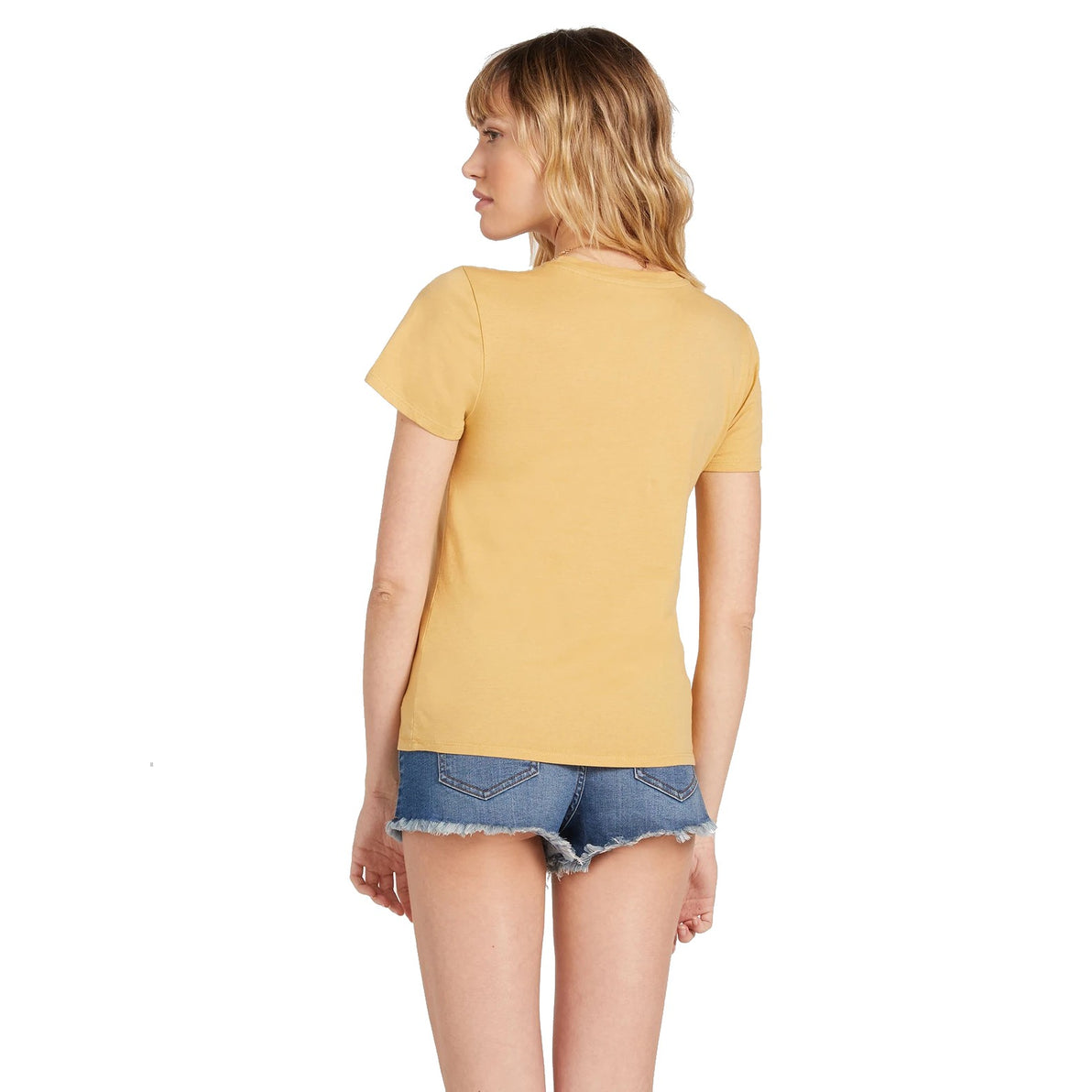 Volcom Women's Stoked on Stone T-shirt - Dusty Gold - Medium