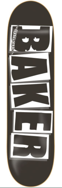 Baker Skateboard Brand Logo Blk/Wht Deck 8.475